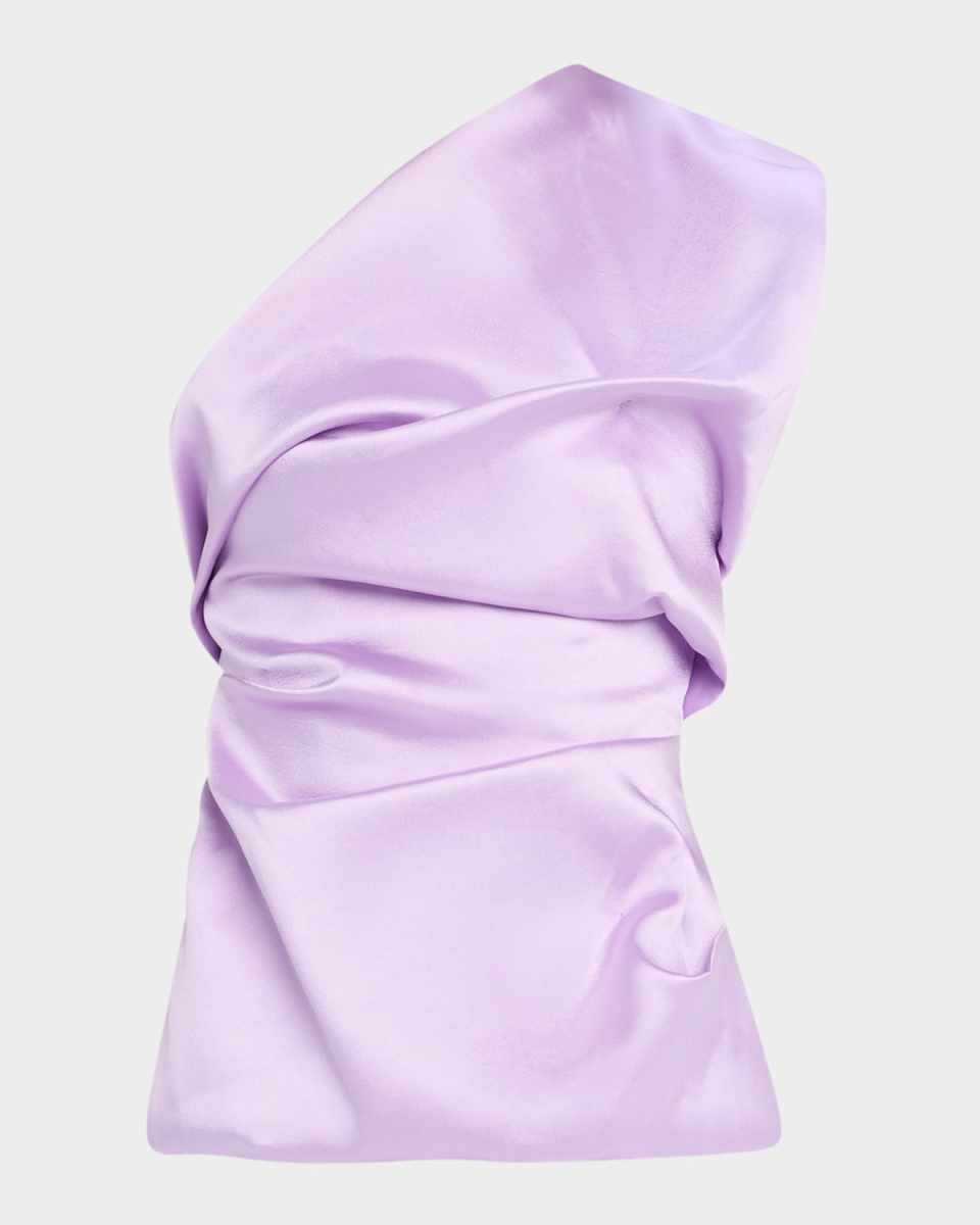 Draped Heavy Satin Sleeveless Top